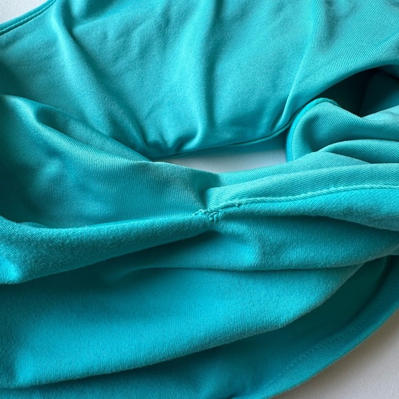 ALO Yoga Blue Racerback Sports Bra (has a hole you can see in the pictures) - Picture 7 of 9